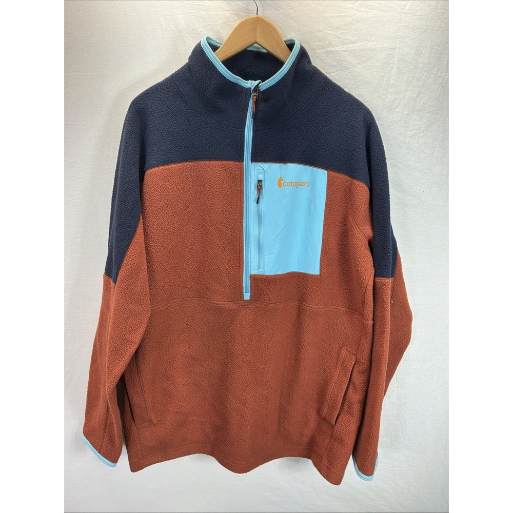 Cotopaxi Abrazo Half Zip Fleece Jacket Maritime Spice Mens XL Hiking Travel Cozy